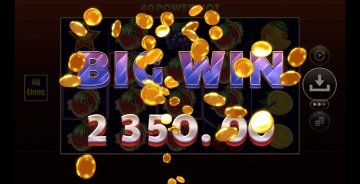 Kemenangan besar 40 Power Hot Coin Boost
